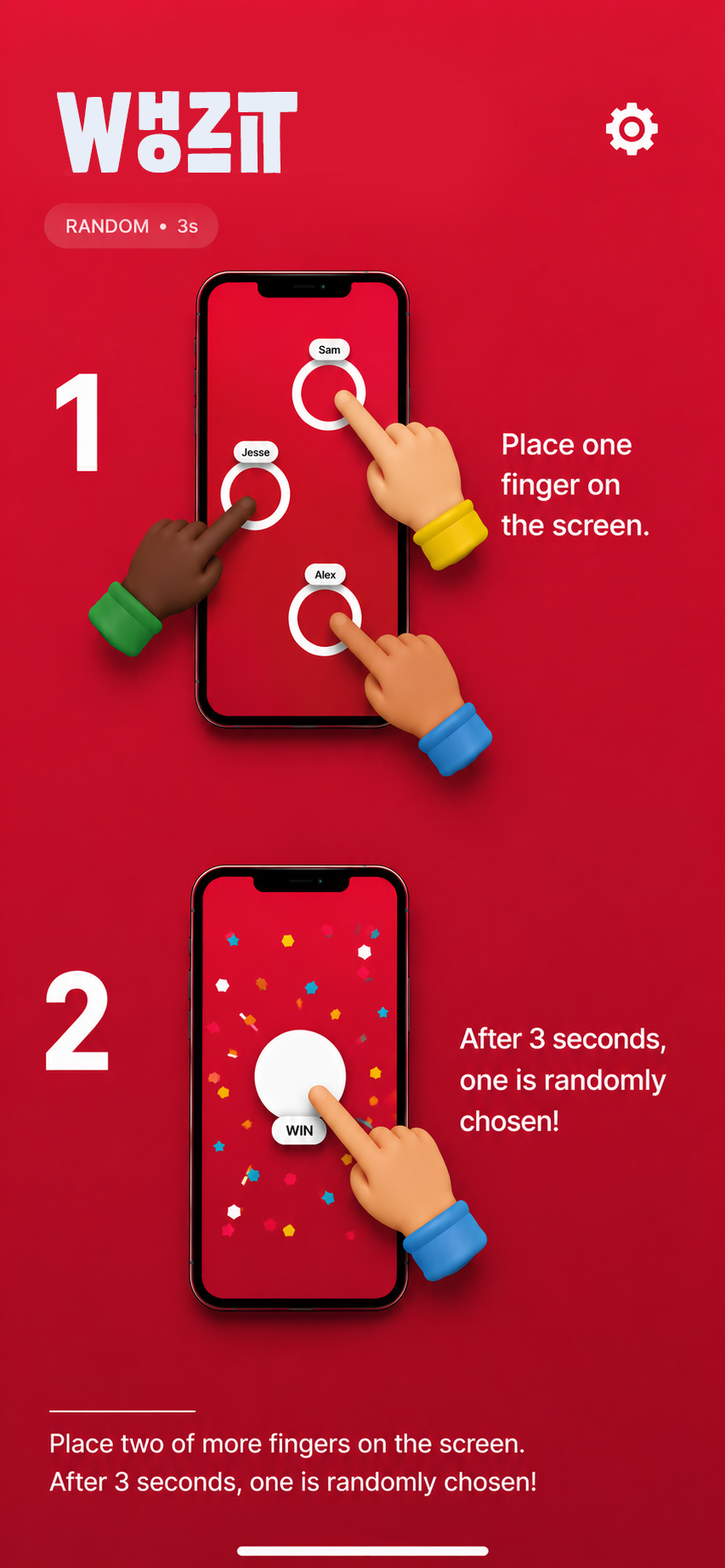 WhozIt tutorial walkthrough screen